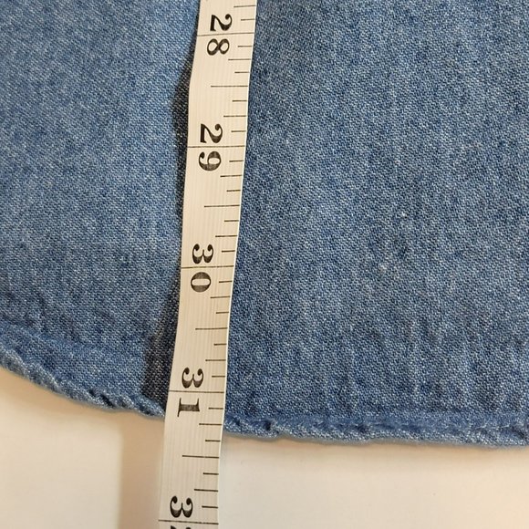 Real Ranch Workwear Shirt,Men L, Denim Blue Medium Wash Casual Button Down, EUC - Picture 12 of 12